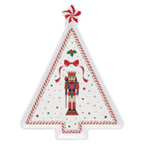Tálka Nutcracker Twist karácsonyi porcelán fenyőfa alakú tálca