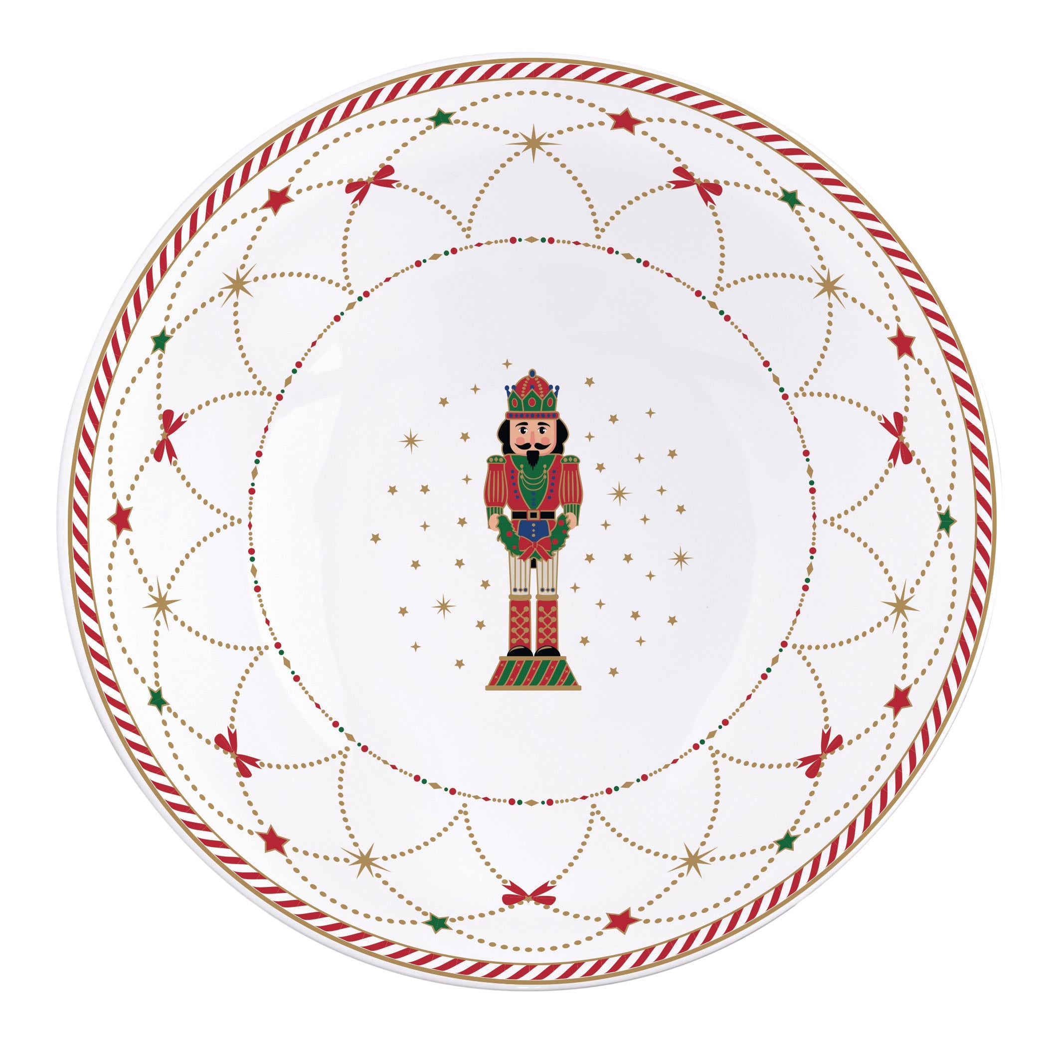 Tálka Nutcracker Twist karácsonyi porcelán tál kerek 15 cm