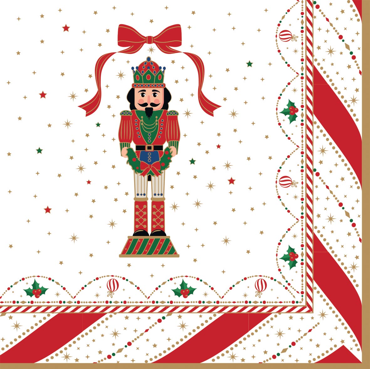 Edényalátét Nutcracker Twist papírszalvéta 33x33 cm