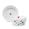 Tálka Nyári hajó mintás porcelán tálka
