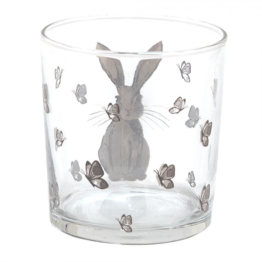 Nyuszi mintás üveg vizes pohár 250 ml Rustic Easter Bunny