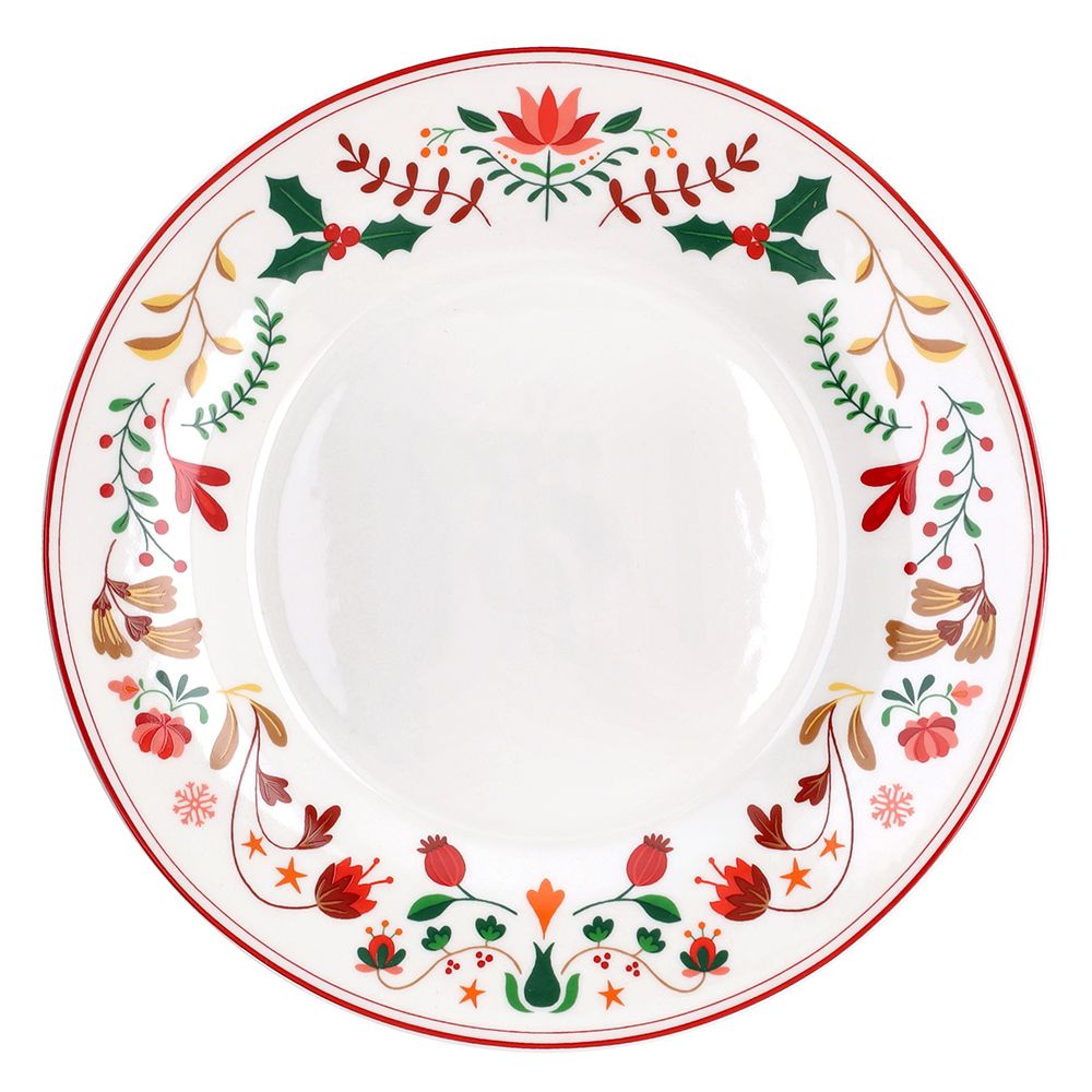 18 részes karácsonyi porcelán étkészlet Tognana Winter Folk