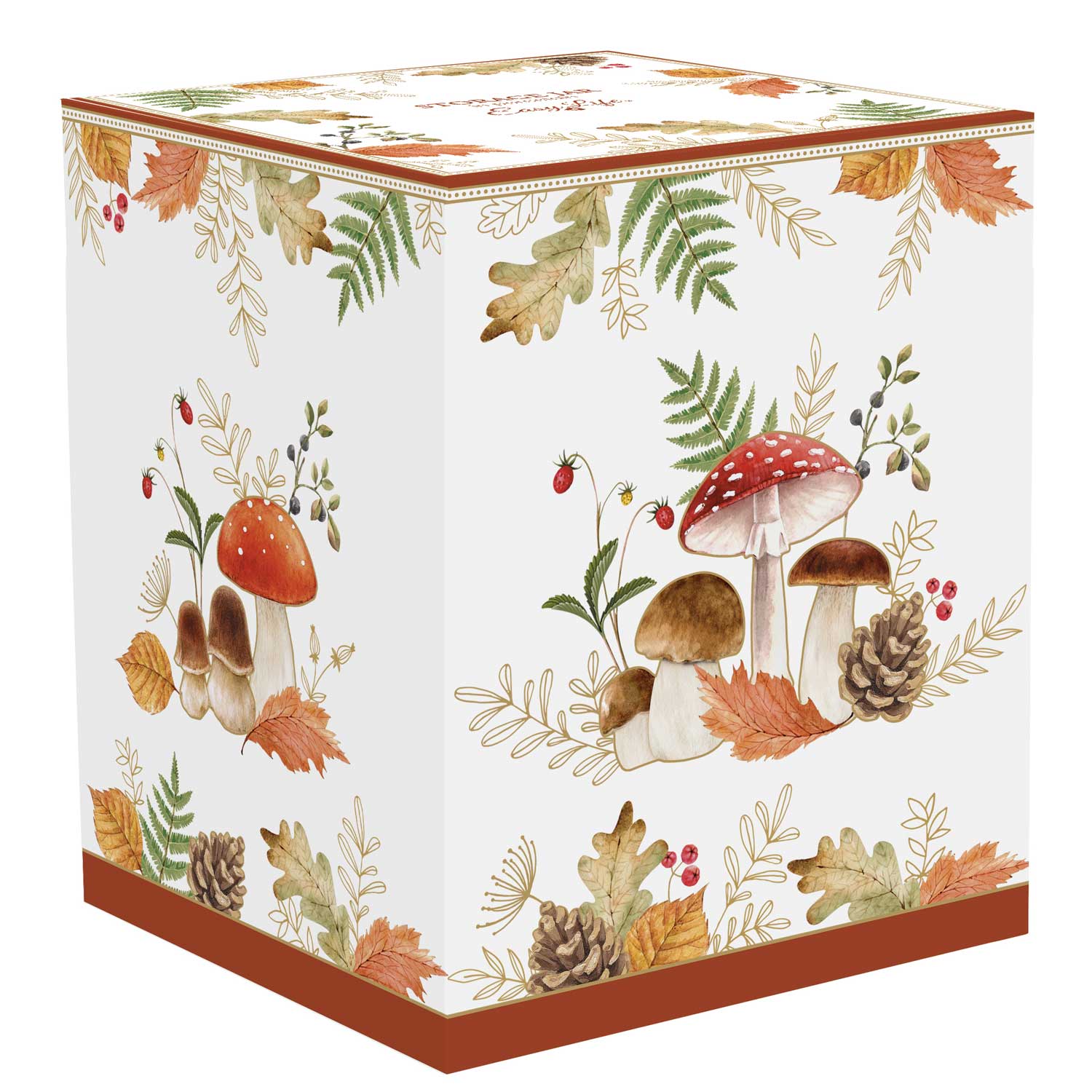 Konyhai tároló Őszi mintás porcelán gomba alakú konyhai tároló Autumn Breeze nagy