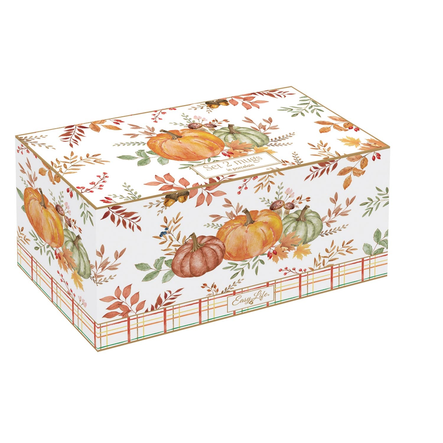 Csésze Őszi Mintával dísztökkel díszített Porcelán bögre 2 db szett Harvest