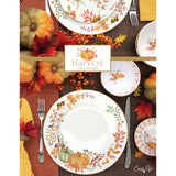 Tányér, étkészlet Őszi Mintával dísztökkel díszített Porcelán desszertes tányér Harvest