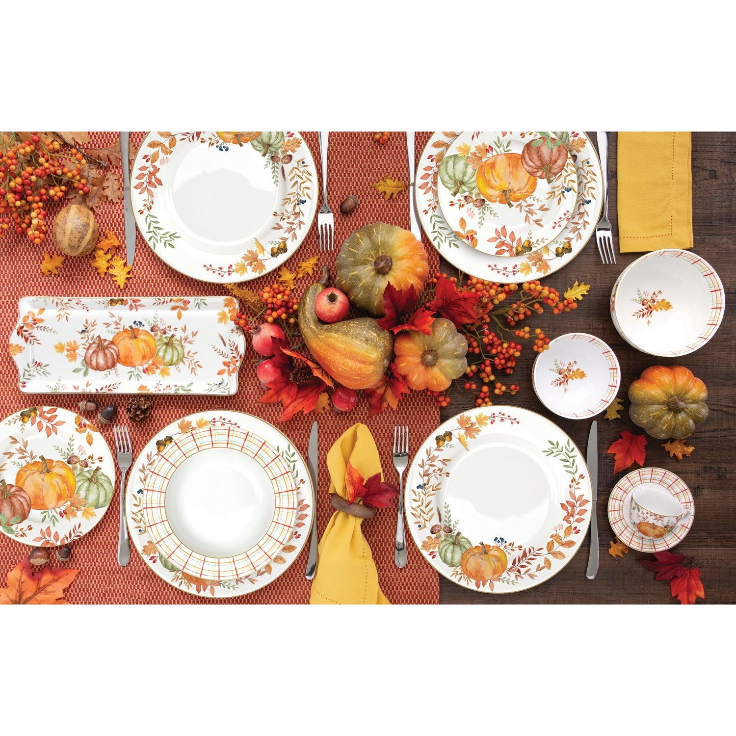 Csésze Őszi Mintával dísztökkel díszített Porcelán kávés csésze szett Harvest