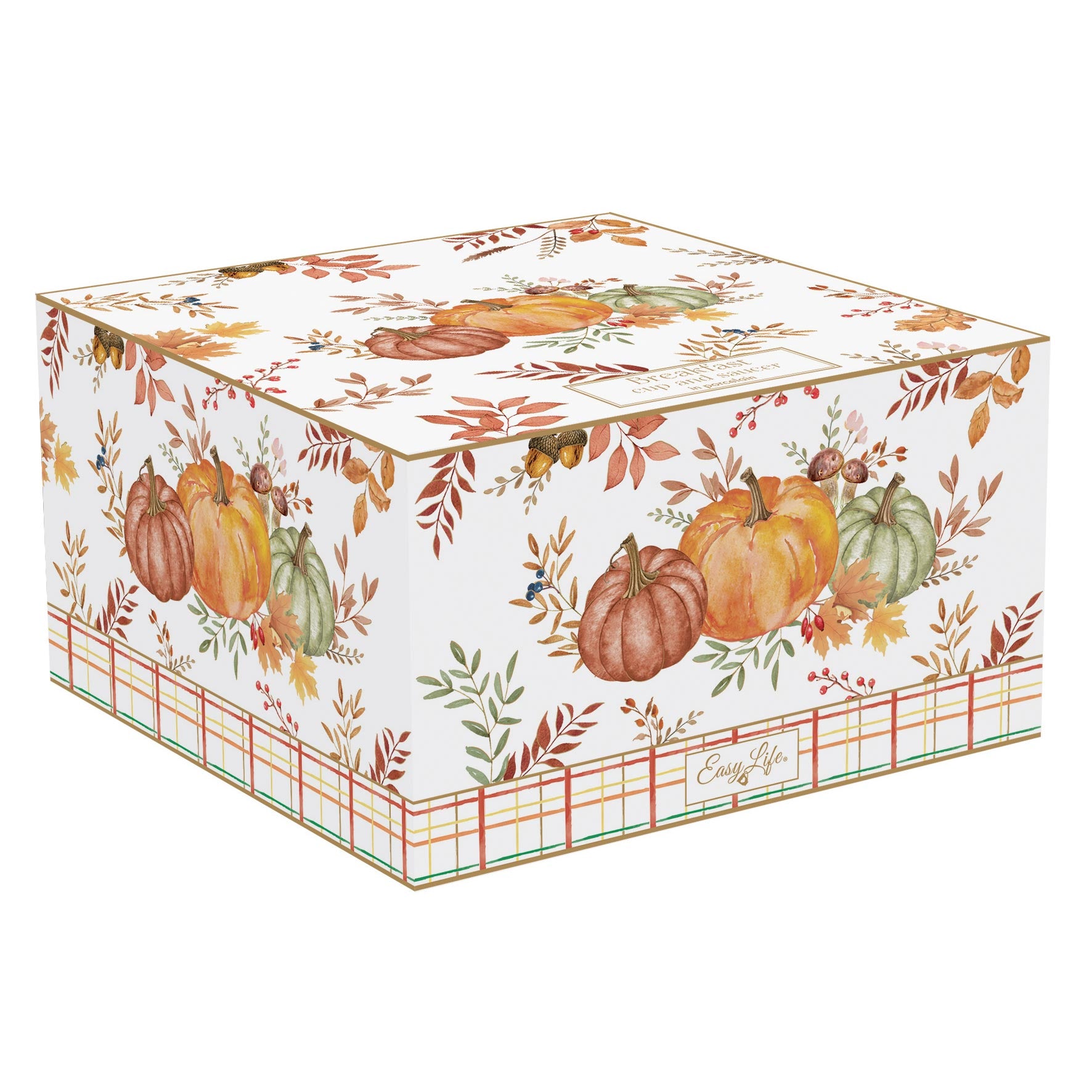 Csésze Őszi Mintával dísztökkel díszített Porcelán nagy csésze Harvest