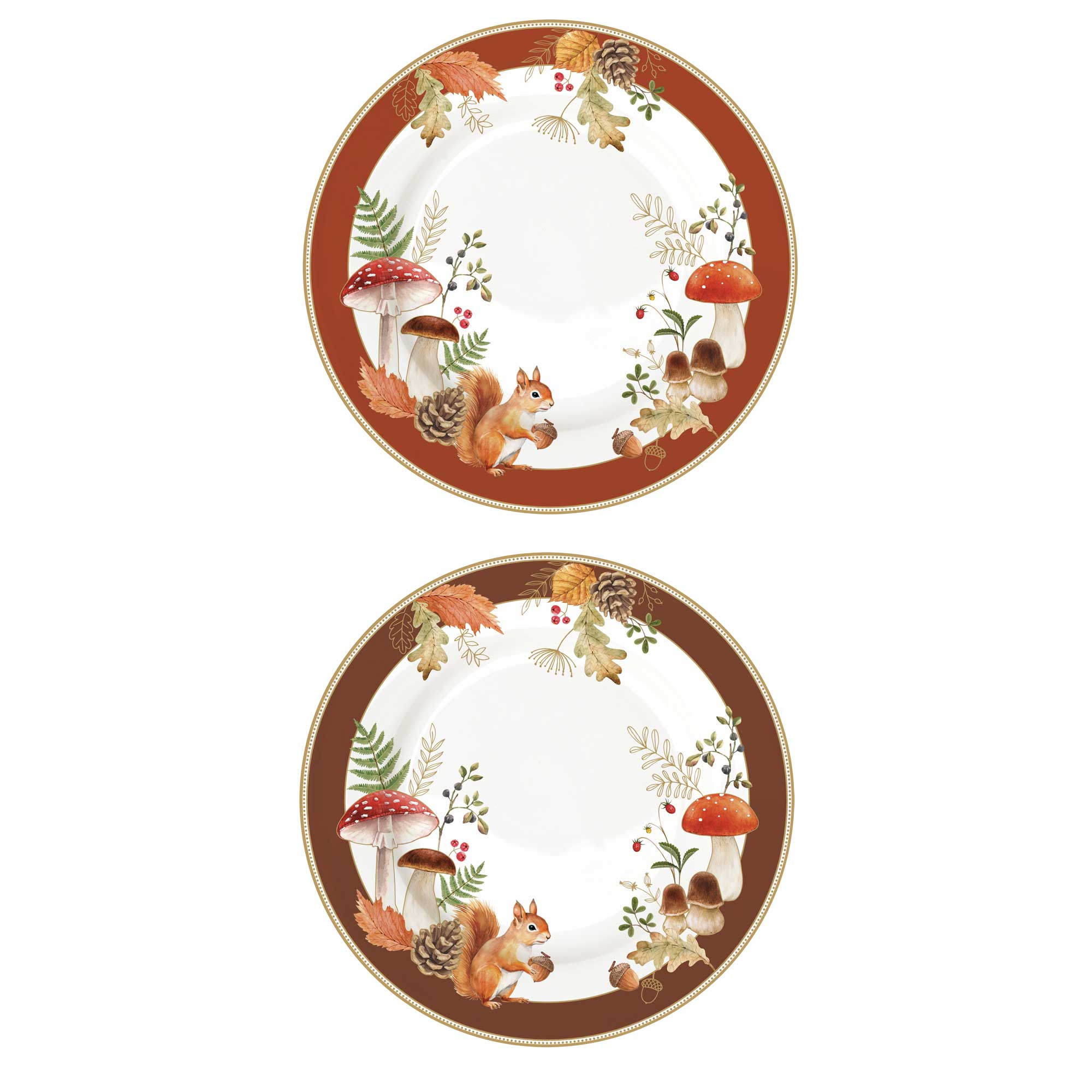 Tányér, étkészlet Őszi porcelán desszertes tányér 4 db szett díszdobozban Autumn Breeze