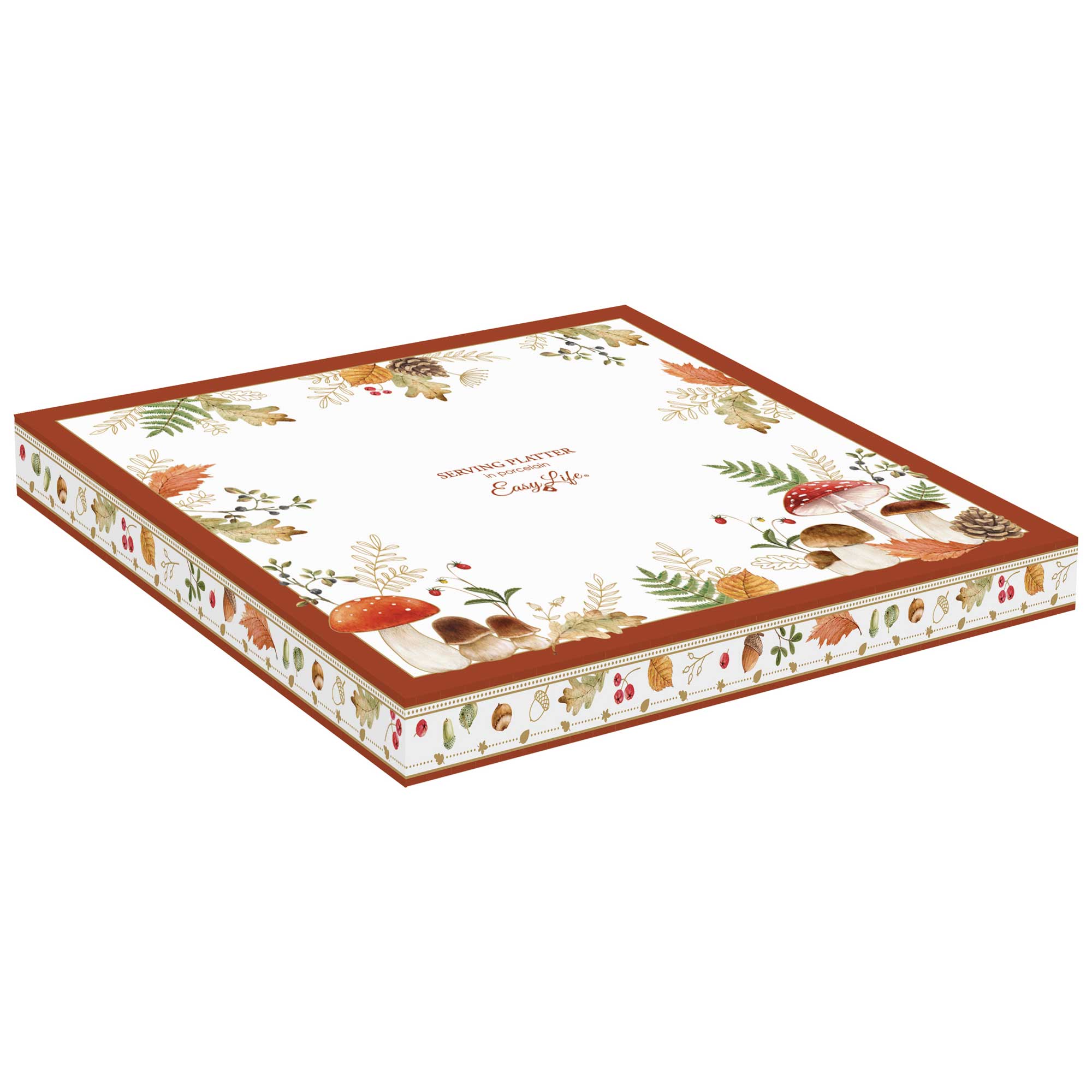 Tál Őszi porcelán gomba alakú kínáló tál díszdobozban Autumn Breeze