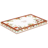 Tál Őszi porcelán kínáló tál gomba dekorral díszdobozban Autumn Breeze