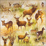 Szalvéta Őszi szarvasok papírszalvéta 33x33 cm 20 db Collage of deers