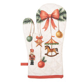 Karácsonyi Edényfogó kesztyű 18x30 cm pamut Christmas Carousel Dream