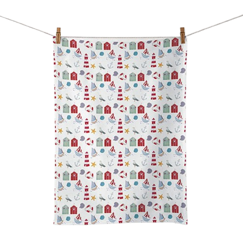 Pamut konyharuha 50x70 cm tengeri mintás Nautical items