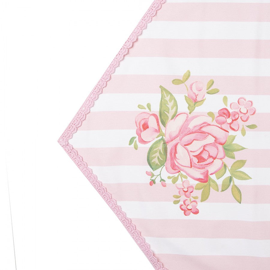 Asztalterítő Pamut rózsás asztali futó 50X160 CM Sweet Roses