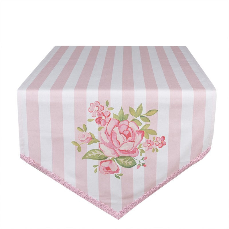 Asztalterítő Pamut rózsás asztali futó 50X160 CM Sweet Roses