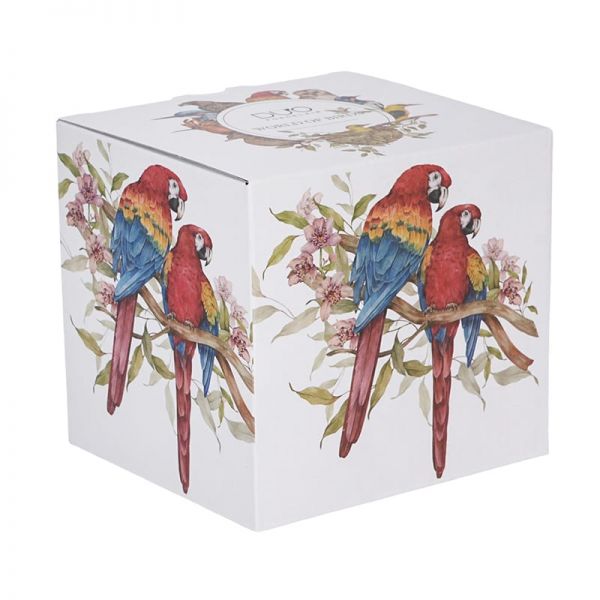 Papagájos porcelán bögre – 400 ml – díszdobozos