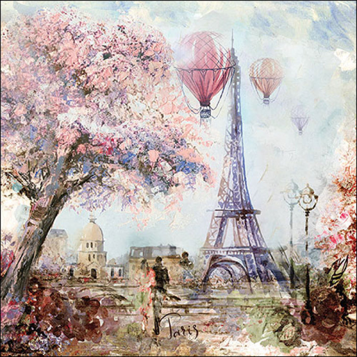 Paris art háromrétegű papírszalvéta 33x33 cm 20 db-os