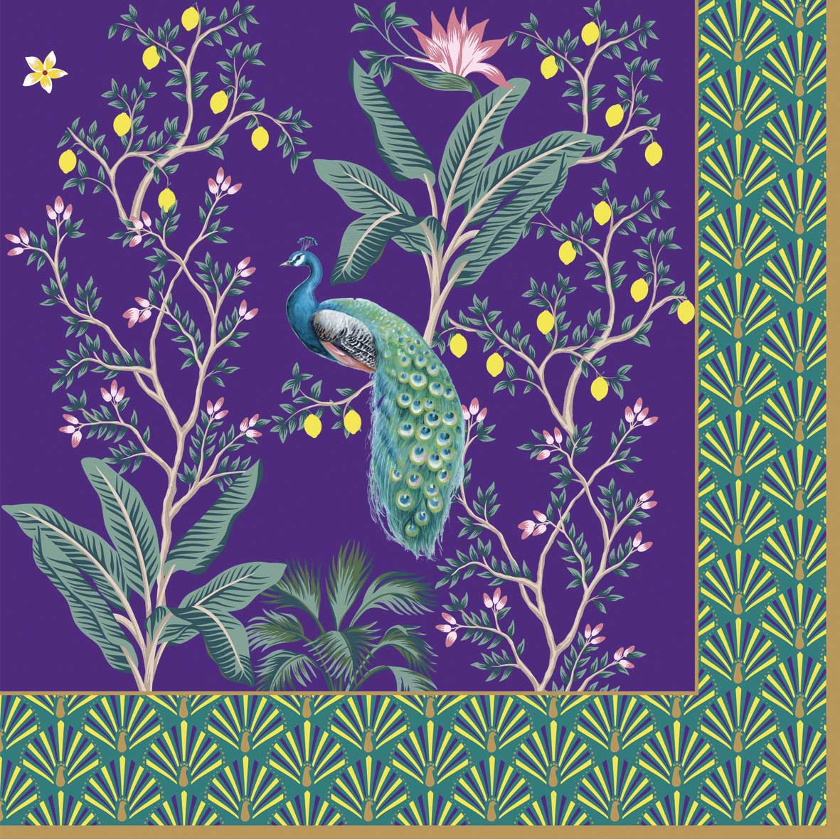 Szalvéta Páva mintás Papírszalvéta 33x33cm, 20db-os Imperial Peacock Coffee Mania