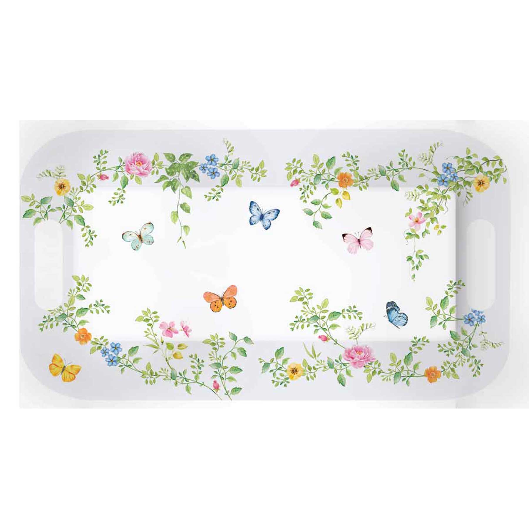 Pillangós műanyag konyhai tálca 40x21 cm Dancing Butterflies