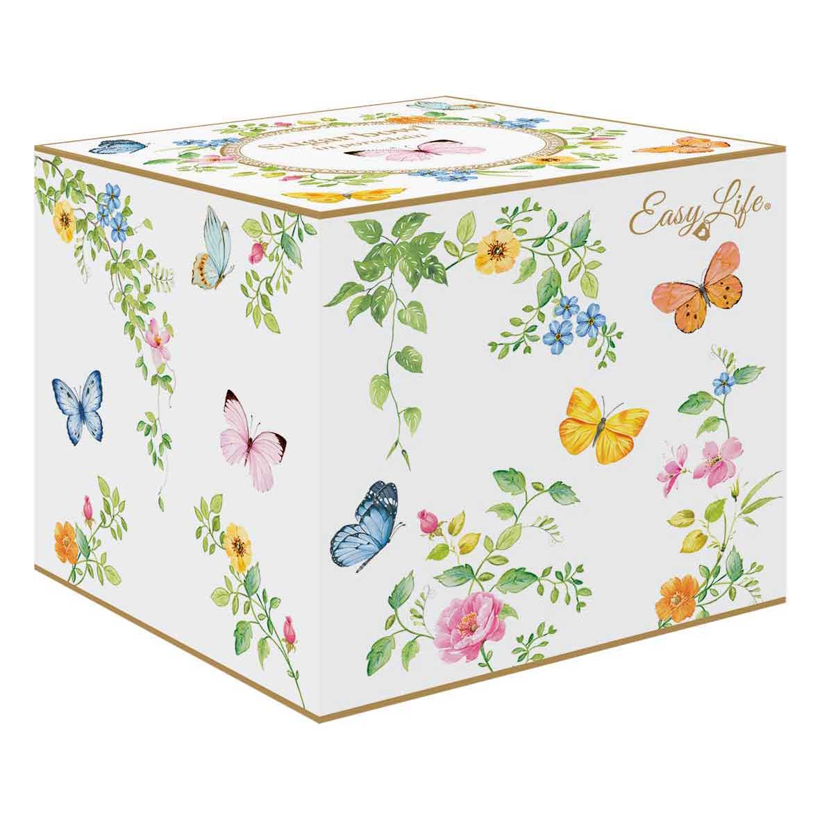 Pillangós porcelán cukortartó díszdobozban Dancing Butterflies