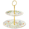 Pillangós porcelán süteményes állvány 2 emeletes díszdobozban Dancing Butterflies
