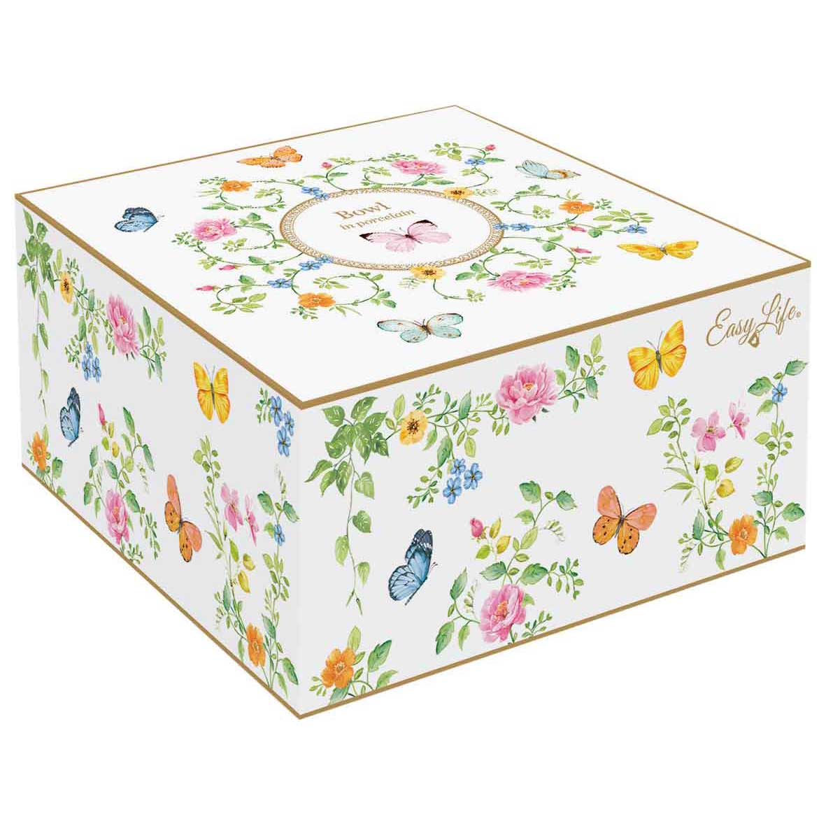 Pillangós porcelán tál 16 cm díszdobozban Dancing Butterflies