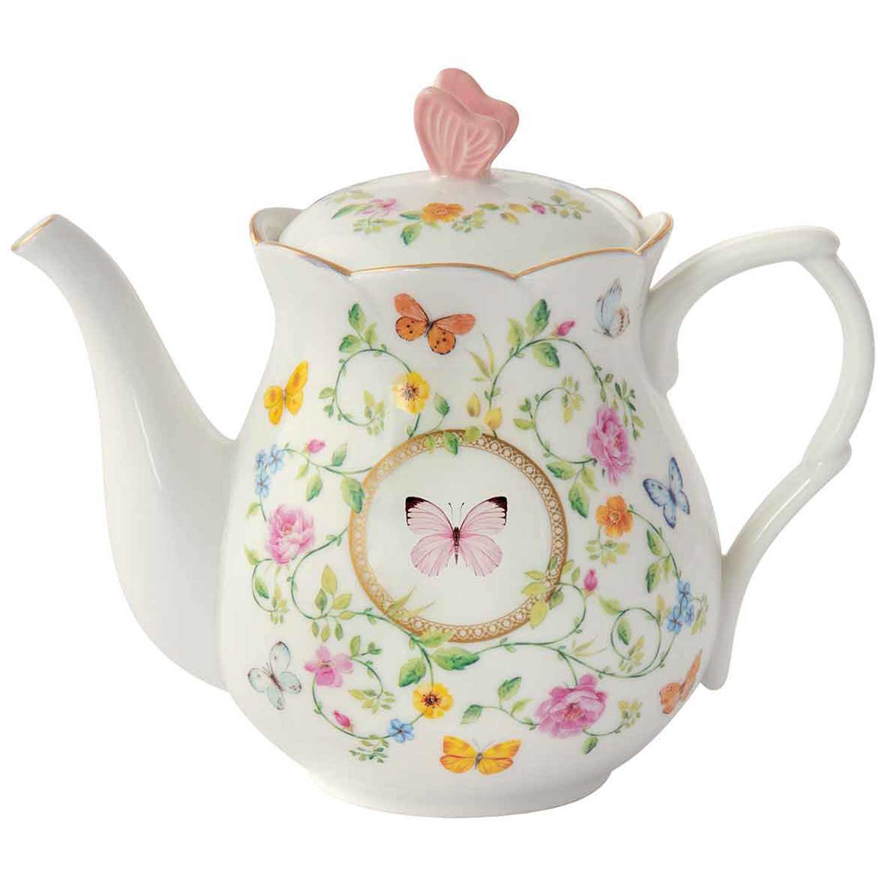 Pillangós porcelán teáskanna 900 ml díszdobozban Dancing Butterflies