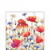 Szalvéta Pipacsos búzavirágos papírszalvéta 25x25 cm Poppies and cornflowers