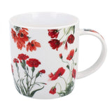 Pipacsos porcelán bögre – 400 ml – piros díszdobozos