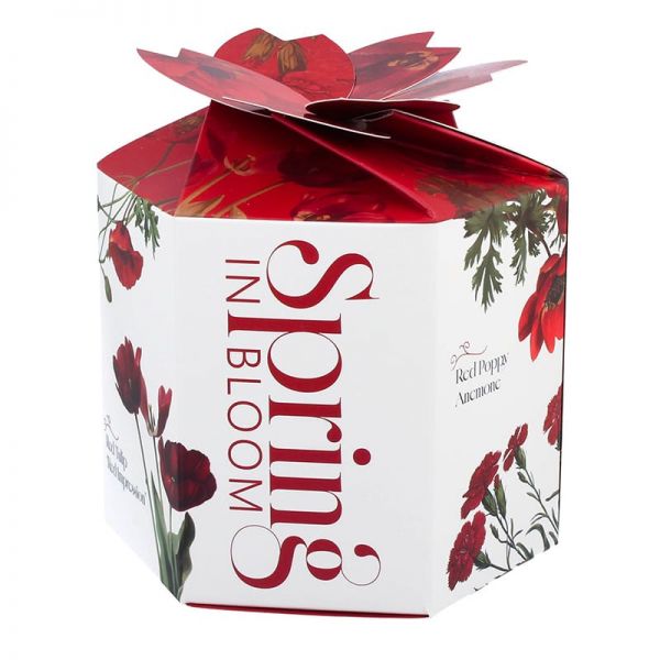 Pipacsos porcelán bögre – 400 ml – piros díszdobozos