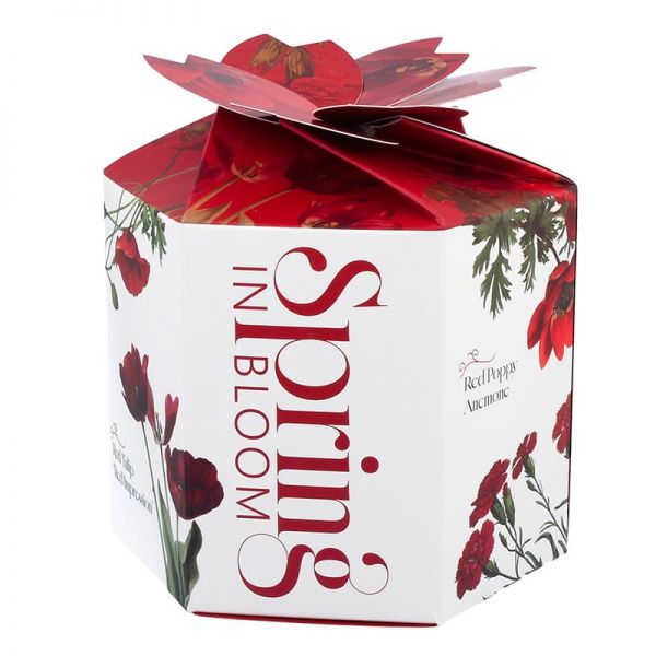 Pipacsos porcelán bögre szűrővel – 400 ml – piros díszdobozos