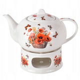 Pipacsos porcelán teáskanna melegítővel – 1,2 literes – Poppies