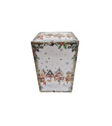 Karácsonyi porcelán keksztároló díszdobozban Christmas Village