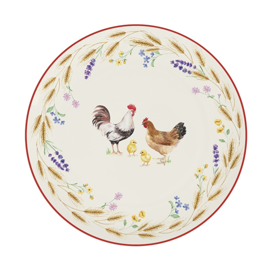 Tányér, étkészlet Porcelán 18 részes rusztikus étkészlet kakasos Country Life 2