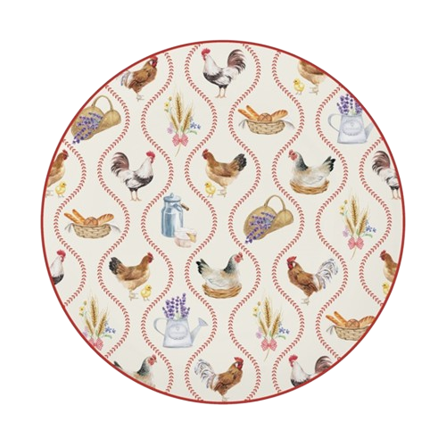 Tányér, étkészlet Porcelán 18 részes rusztikus étkészlet kakasos Country Life 2