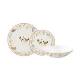 Tányér, étkészlet Porcelán 18 részes rusztikus étkészlet kakasos Country Life