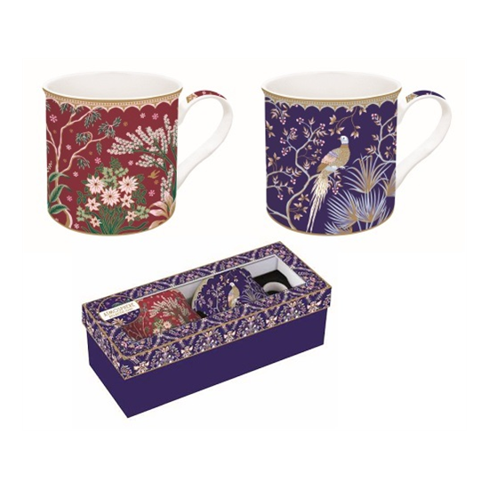 Bögre, csésze Porcelán 2 személyes bögre szett díszdobozban Eclectic Chic