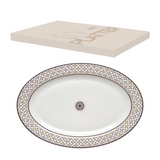 Tálca Porcelán asztali kínáló tál ovális Charles Pozzi Milano