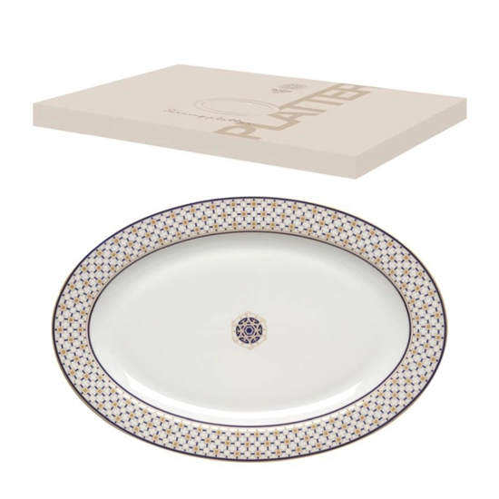 Tálca Porcelán asztali kínáló tál ovális Charles Pozzi Milano