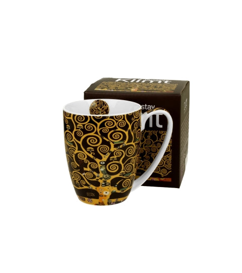 Porcelán bögre 360 ml díszdobozban Gustav Klimt Életfa