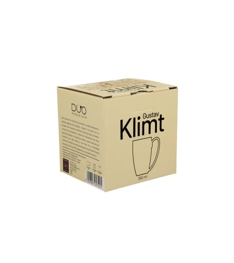 Porcelán bögre 360 ml díszdobozban Gustav Klimt Életfa világos
