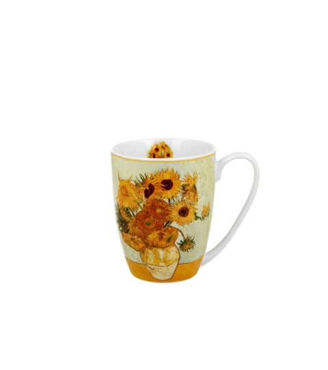 Porcelán bögre 360 ml díszdobozban Van Gogh Napraforgók