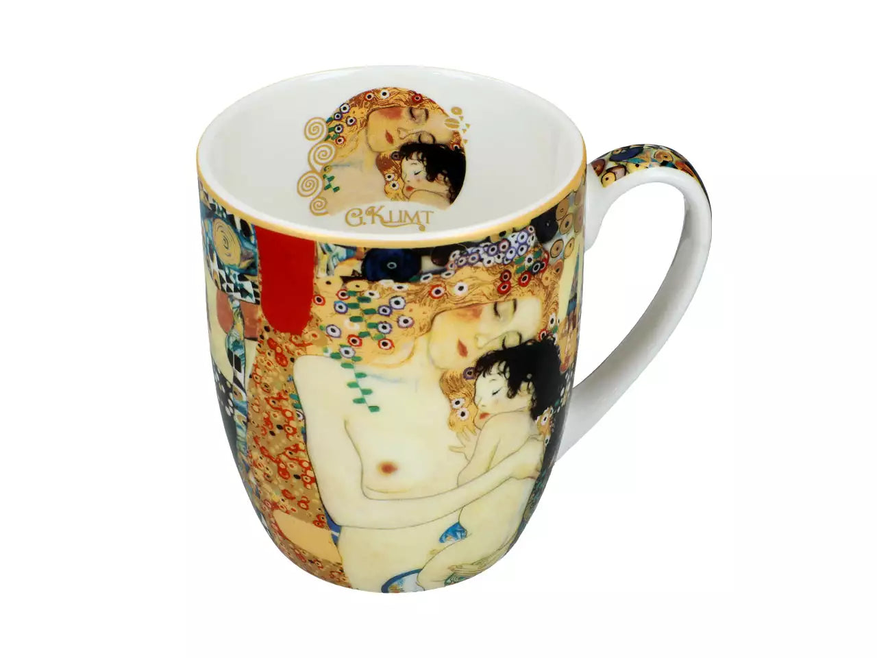 Porcelán bögre 400 ml fém díszdobozban Klimt Anya gyermekével