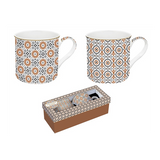 Bögre, csésze Porcelán bögre szett 2 személyes Geoethnic