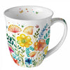 Bögre Porcelán bögre színes virágos Vibrant spring white