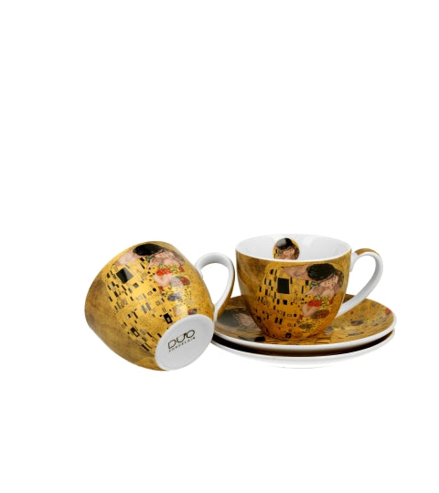Porcelán csésze 270 ml 2 személyes díszdobozban Gustav Klimt A Csók