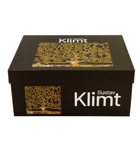 Porcelán csésze 270 ml 2 személyes díszdobozban Gustav Klimt Életfa barna
