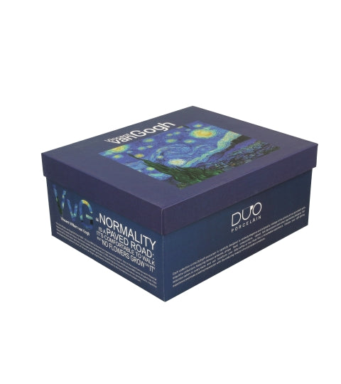 Porcelán csésze 270 ml 2 személyes díszdobozban Van Gogh Csillagos Éj