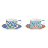 Bögre Porcelán csésze aljjal két személyes Marrakech
