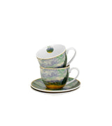 Porcelán csésze aljjal két személyes szett díszdobozban Van Gogh Búzamező